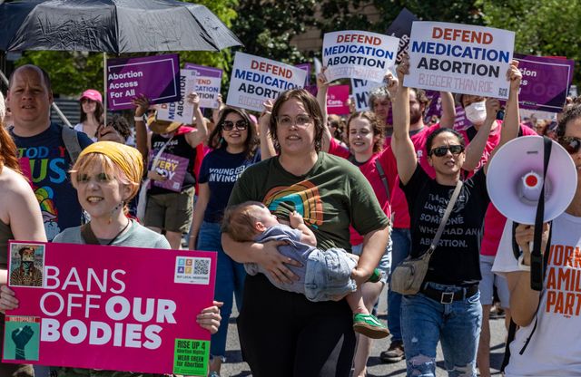 Des militantes pro-avortement le 15 avril 2023 à Washington. 
